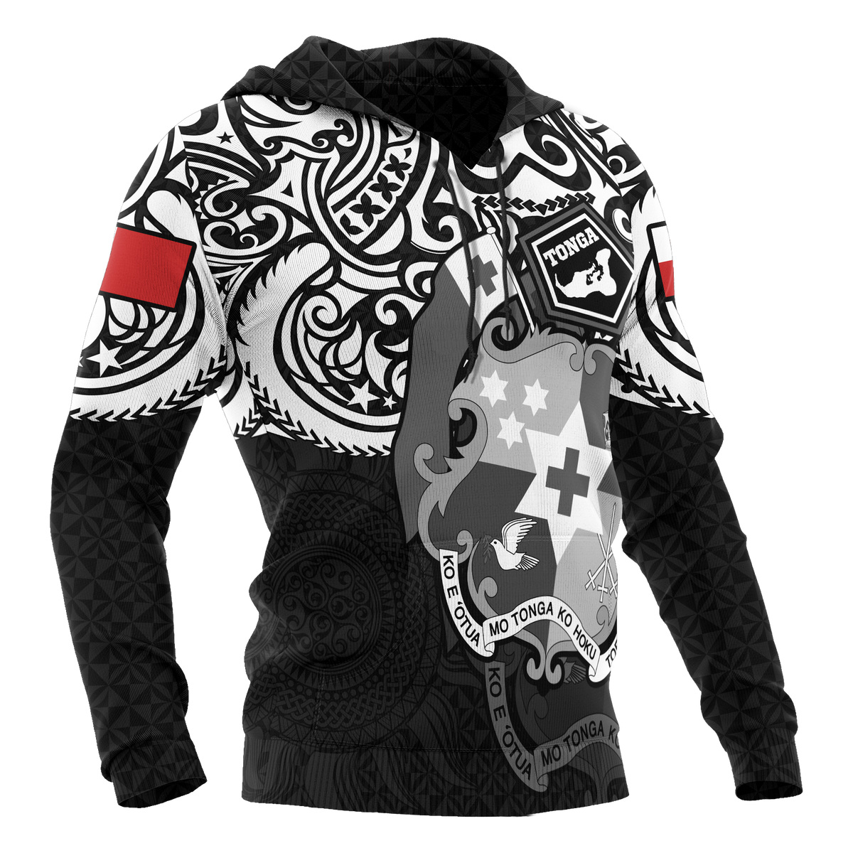 Tonga Polynesian Hoodie Tongan Pride (White) - Polynesian Pride
