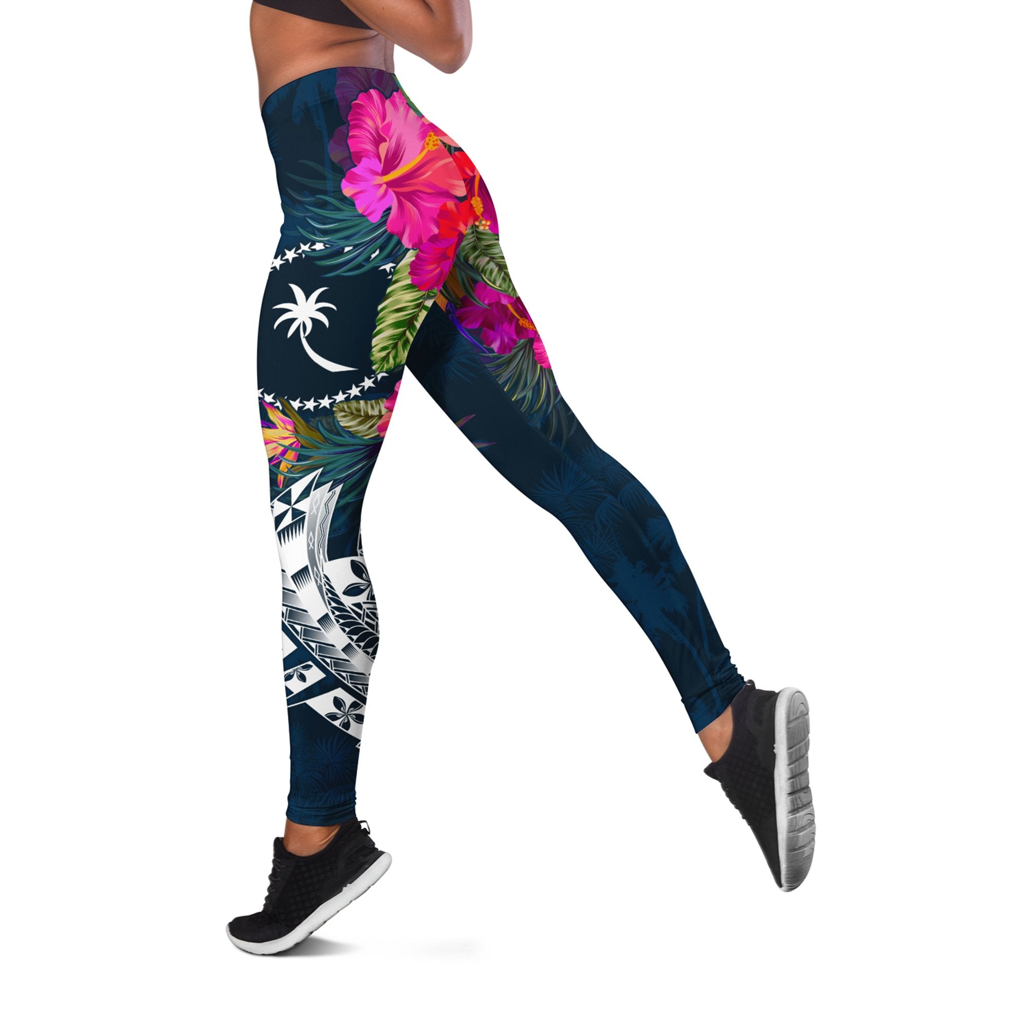 Chuuk Leggings - Chuuk Summer Vibes Blue - Polynesian Pride