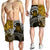 Samoa Men's Shorts - Samoa Seal Wave Style (Gold) - Polynesian Pride