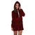 Polynesian Women's Hoodie Dress - Polynesian Red Black - Polynesian Pride