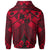 Tonga Polynesian Zip up Hoodie Tonga Red Seal with Polynesian tattoo - Polynesian Pride