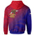 (Tukszy) American Samoa Polynesian Custom Personalized Hoodie Bald Eagle (Blue Red) - Polynesian Pride