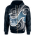 Polynesian Hawaii Zip up Hoodie Ocean Style (Coat of Arms) Unisex Black - Polynesian Pride