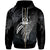 Vanuatu Polynesian Zip Hoodie Legend White Version Unisex Black - Polynesian Pride