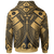 Kosrae Zip up Hoodie Gold Seal with Polynesian Tattoo - Polynesian Pride