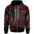 Cook Islands Polynesian Zip Hoodie Polynesian Tattoo Red Version Unisex Red - Polynesian Pride