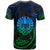 Tahiti Polynesian T Shirt Blue Tribal Wave Ver.02 - Polynesian Pride