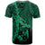 Tonga Polynesian T Shirt Tribal Wave Tattoo Green - Polynesian Pride