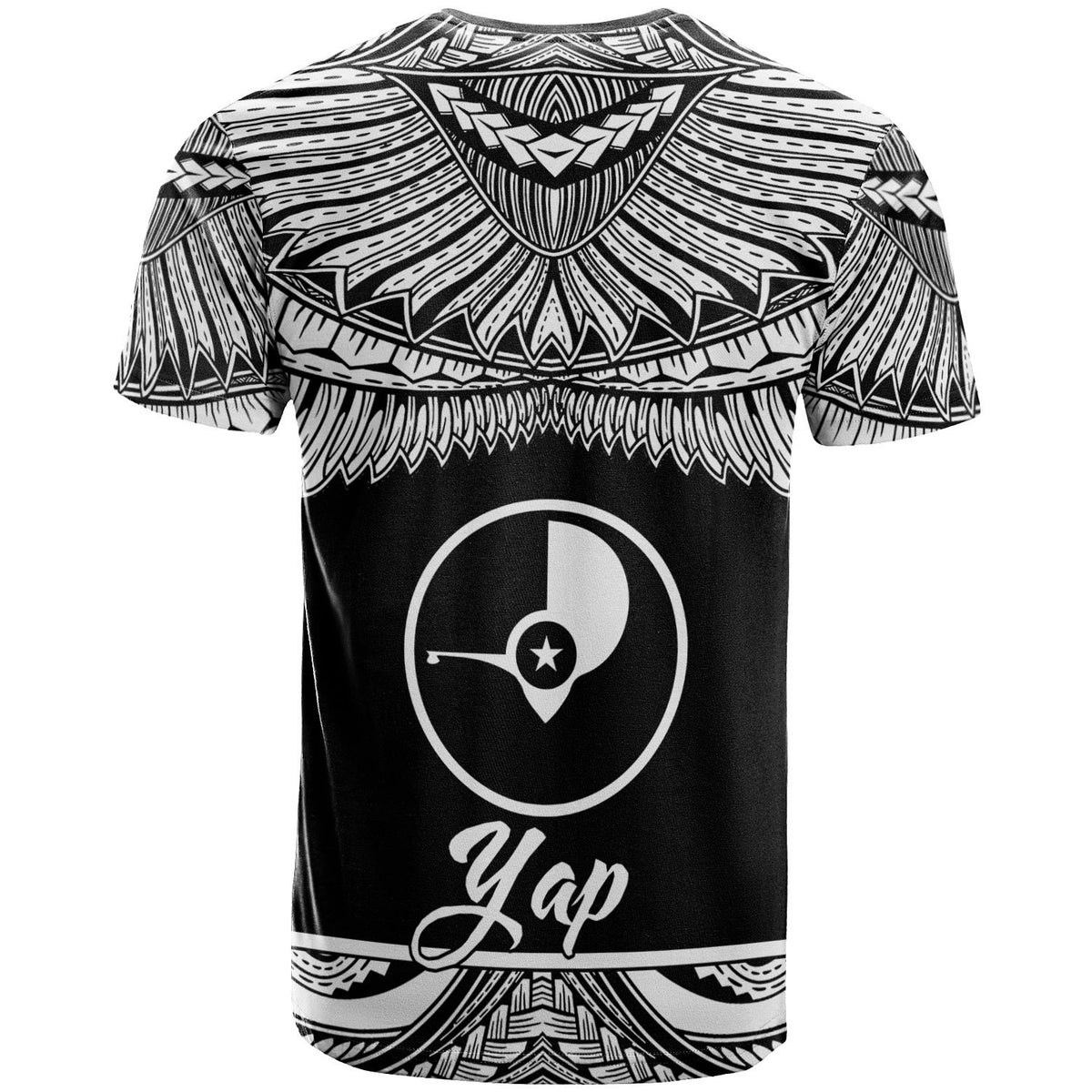 Yap Polynesian T Shirt Yap Pride White Version - Polynesian Pride