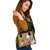 Fiji Custom Personalised Shoulder Handbag - Turtle Plumeria (Gold) - Polynesian Pride