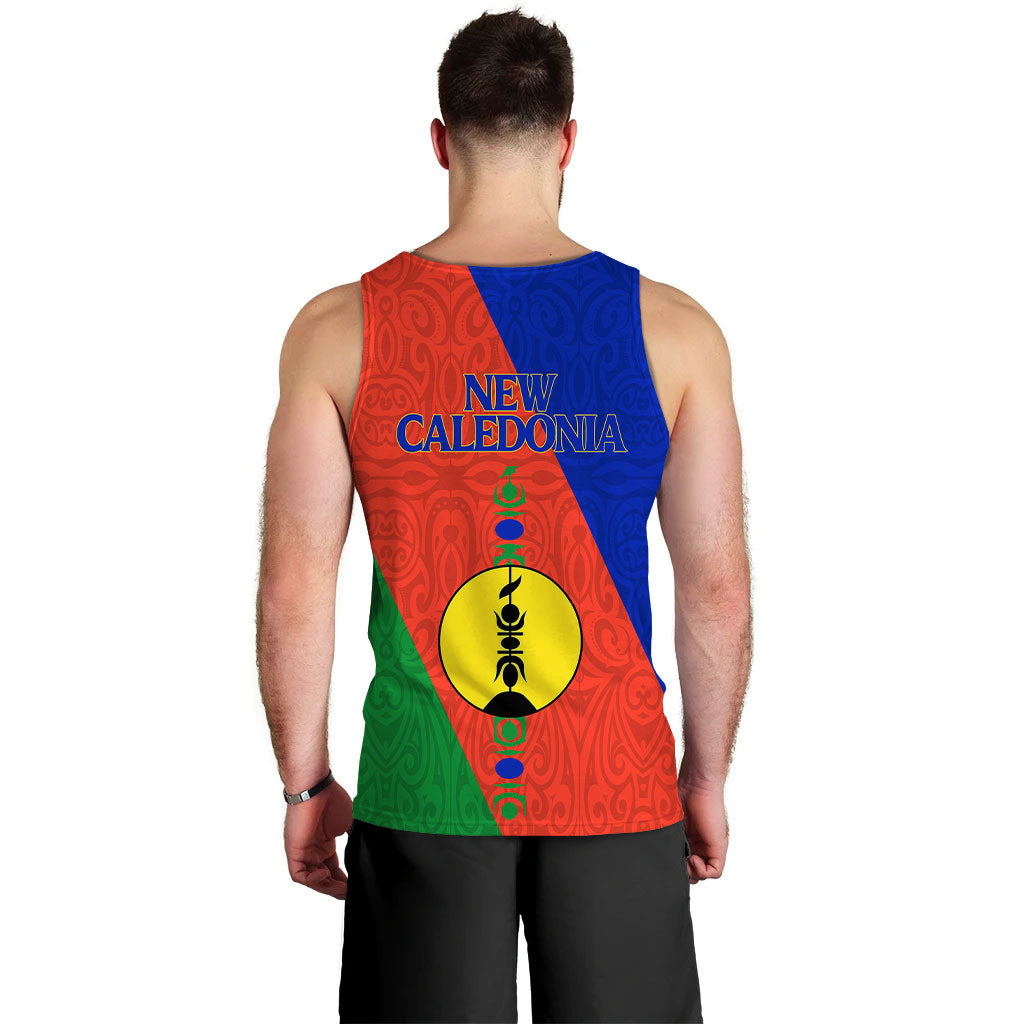 (Custom Personalised) New Caledonia Men Tank Top - Flag Style - LT12 - Polynesian Pride