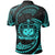 Samoa Polynesian Polo Shirt Neon Blue Tribal Wave - Polynesian Pride