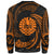 Tahiti Polynesian Custom Personalised Sweater - Orange Tribal Wave - Polynesian Pride