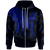 Vanuatu Zip up Hoodie Polynesian Wings (Blue) Unisex Blue - Polynesian Pride