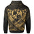 Tonga Custom Polynesian Zip up Hoodie Tonga Gold Seal Camisole Hibiscus Style - Polynesian Pride