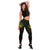 Tahiti Polynesian Women's Legging - Reggae Turtle Hibiscus Flower Frame Vintage - Polynesian Pride