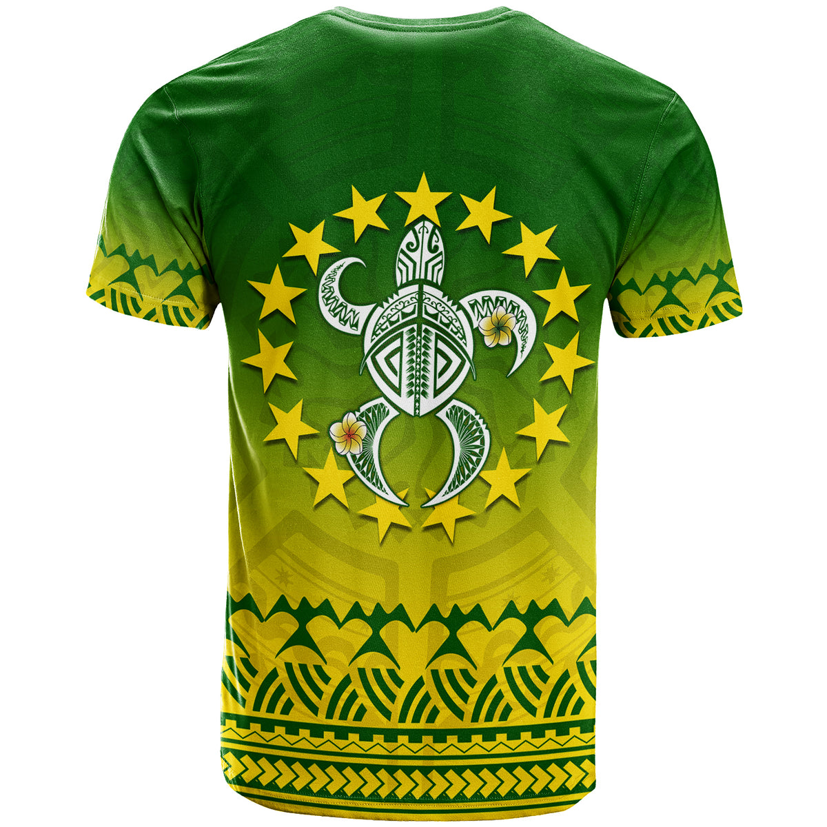 Cook Islands Turtle With Tribal T Shirt LT12 - Polynesian Pride