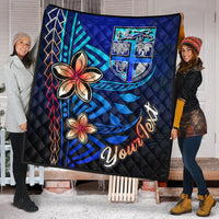 Fiji Custom Personalised Premium Quilt - Vintage Tribal Mountain - Polynesian Pride