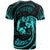 Tonga Polynesian Custom T Shirt Neon Blue Tribal Wave - Polynesian Pride