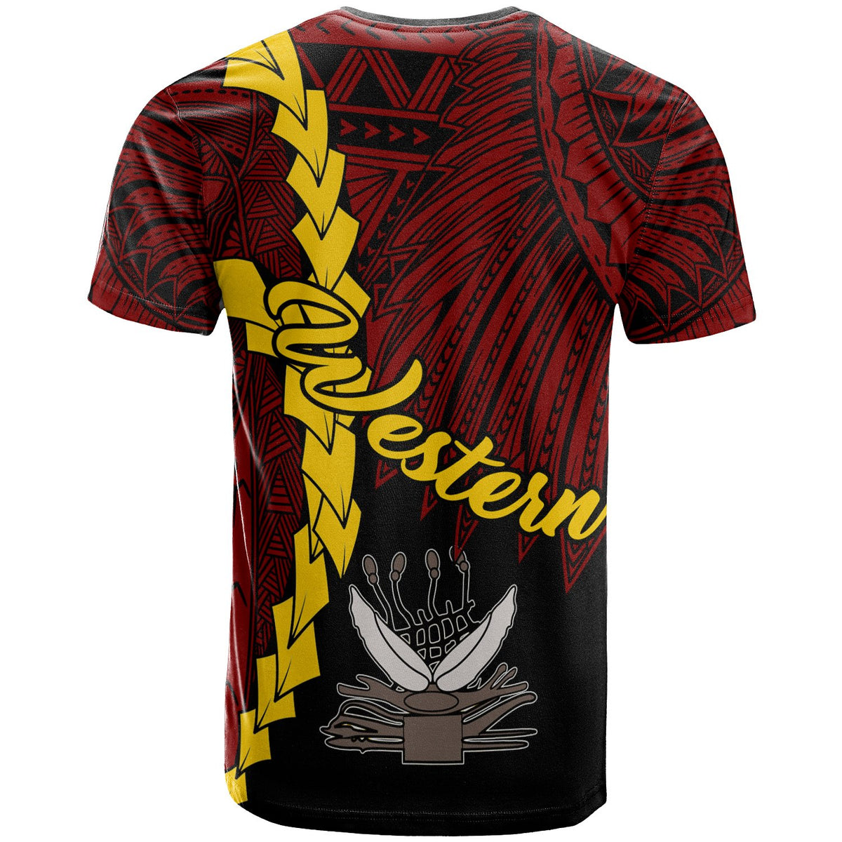 Papua New Guinea Western Province Polynesian T Shirt Tribal Wave Tattoo - Polynesian Pride