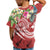 Papua New Guinea Polynesian T Shirt Summer Plumeria (Red) - Polynesian Pride