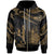 New Caledonia Polynesian Zip Hoodie Polynesian Tattoo Gold Version Unisex Gold - Polynesian Pride