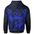 Vanuatu Custom Polynesian Zip up Hoodie Vanuatu Blue Seal Camisole Hibiscus Style - Polynesian Pride