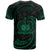 Samoa Polynesian Custom T Shirt Green Tribal Wave - Polynesian Pride