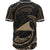 Tokelau Polynesian Custom Personalised Baseball Shirt - Gold Tribal Wave - Polynesian Pride