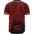 Hawaii Polynesian Baseball Shirt - Tribal Wave Tattoo Red - Polynesian Pride