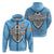 Custom Fiji Viti Levu Tapa Tribal Zip Hoodie LT12 Unisex Blue - Polynesian Pride