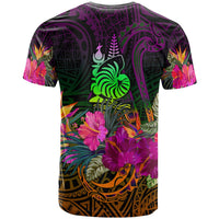 New Caledonia Polynesian T Shirt Summer Hibiscus - Polynesian Pride