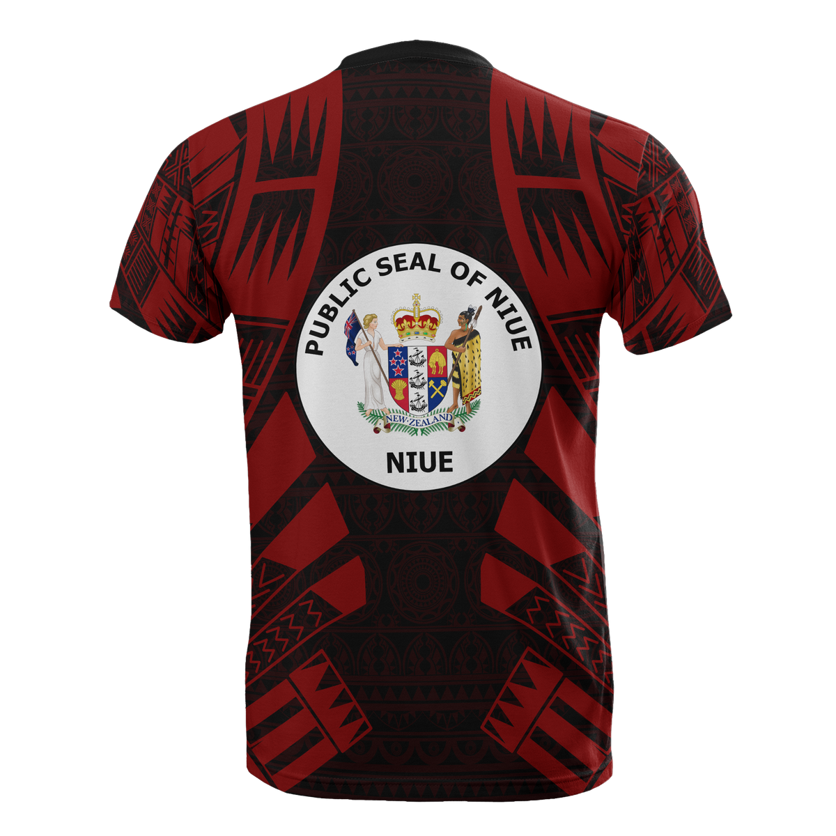 Niue T Shirt Niue Seal Polynesian Tattoo Red Style - Polynesian Pride