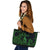 Polynesian Hawaii Leather Tote Bag - Hula Girl Green - Polynesian Pride