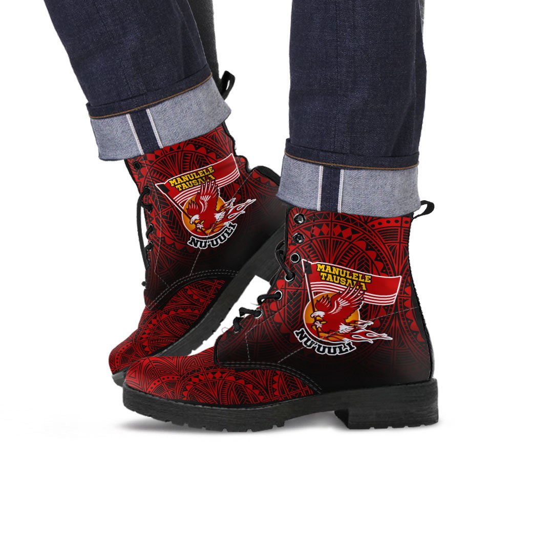 American Samoa Leather Boots - Manulele Tausala Nuuuli (Ver 2) - Polynesian Pride