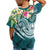 Tahiti Polynesian T Shirt Summer Plumeria (Turquoise) - Polynesian Pride