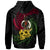 Vanuatu Zip up Hoodie Flag Spiral Pattern Hibiscus - Polynesian Pride