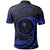 Chuuk Micronesia Polo Shirt Blue Tribal Wave - Polynesian Pride