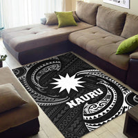 Nauru Polynesian Area Rug - White Tribal Wave - Polynesian Pride