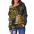 Tokelau Women's Off Shoulder Sweaters - Abstract Style - Polynesian Pride