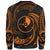 Yap Polynesian Custom Personalised Sweater - Orange Tribal Wave - Polynesian Pride