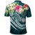 Marshall Islands Polynesian Polo Shirt Summer Plumeria (Turquoise) - Polynesian Pride