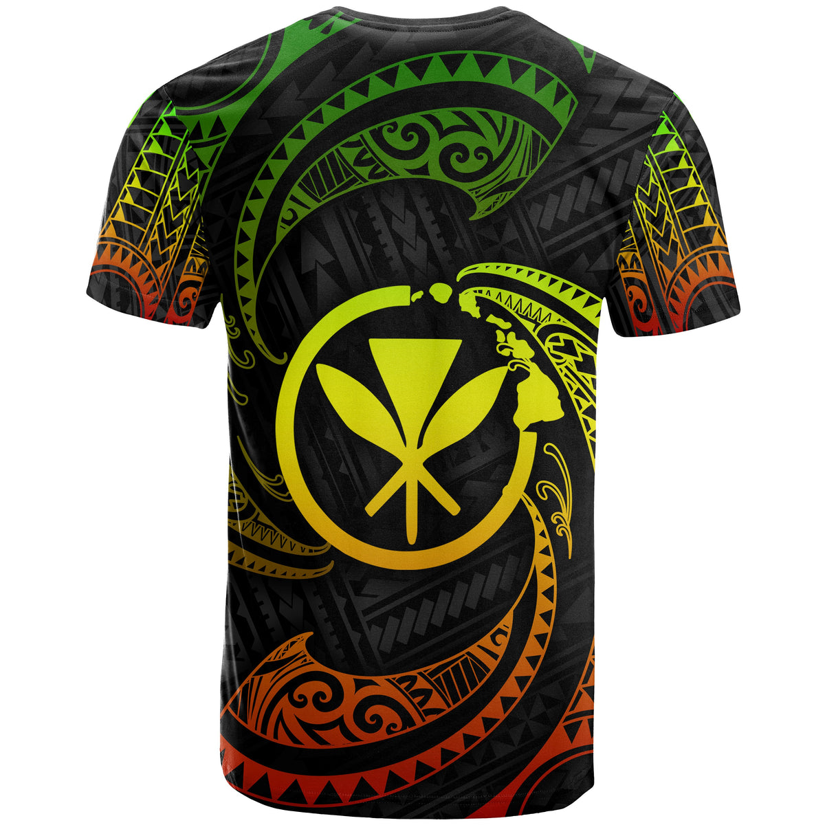 Polynesian Hawaii T Shirt Reggae Tribal Wave - Polynesian Pride