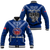 (Custom Personalised) Toa Samoa Rugby Baseball Jacket - Samoan Warrior Pride - LT12 Unisex Blue - Polynesian Pride