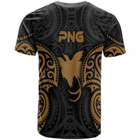 Papua New Guinea Polynesian T Shirt PNG Spirit Gold - Polynesian Pride