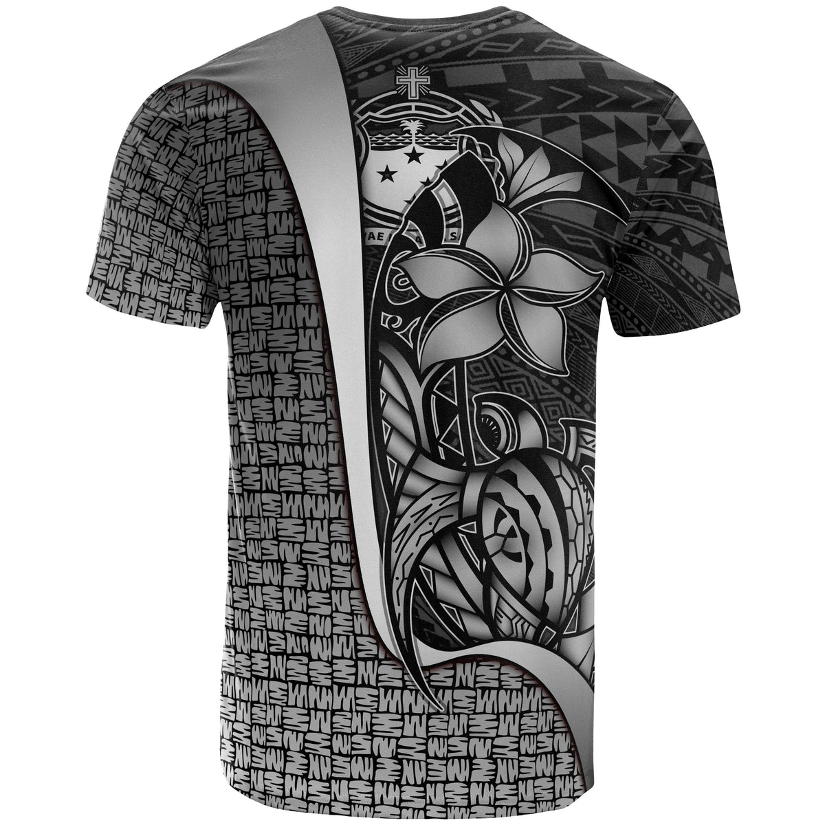 Samoa Polynesian Custom T Shirt White Turtle with Hook - Polynesian Pride