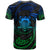 Tuvalu Polynesian Custom T Shirt Blue Tribal Wave Ver.02 - Polynesian Pride