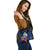 Guam Polynesian Custom Personalised Shoulder Handbag - Floral With Seal Blue - Polynesian Pride