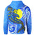 Palau Polynesian Hoodie Palau Flag with Polynesian Tattoo - Polynesian Pride