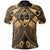 Guam Polynesian Polo Shirt Guam Gold Seal with Polynesian Tattoo Unisex Gold - Polynesian Pride